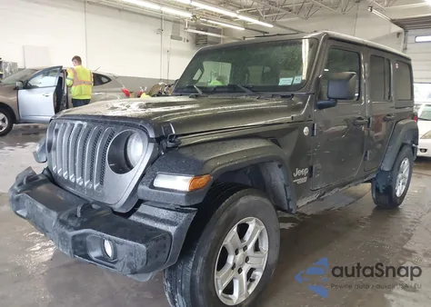 2021 Jeep Wrangler Unlimited Sport S 4X4 из США, поврежденный, VIN 1C4HJXDG5MW623097